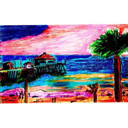 Huntington Beach Pier Poppi S Pop Art   Huntington Beach Pier 450x450 